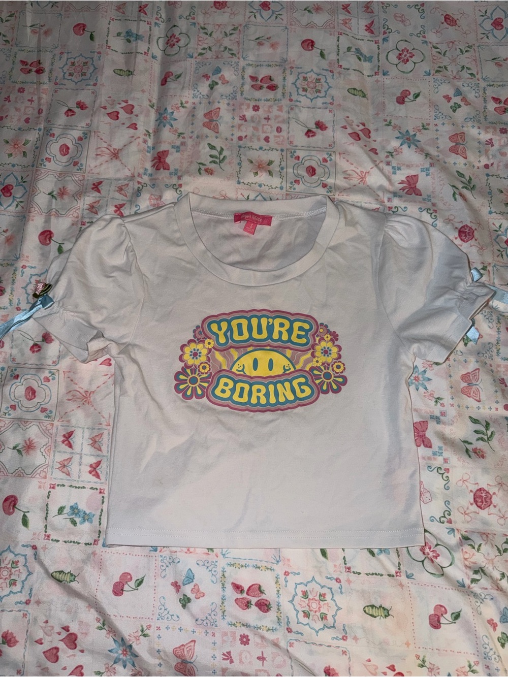 Sugar Thrillz White Crop Top